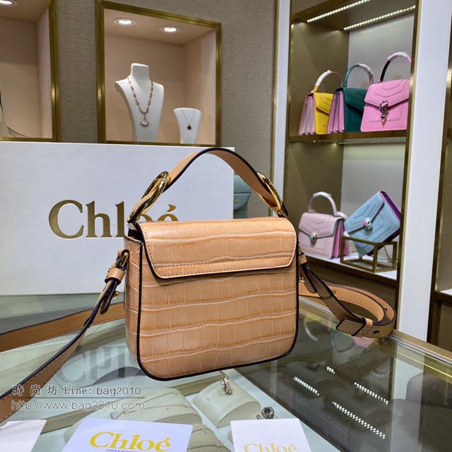 Chloe女包 克洛伊經典C Bag鱷魚壓紋手袋 Chole手提肩背斜挎包  jjh1359
